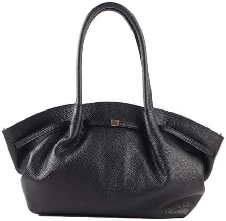 Giuliano Lederen handtas Nayome - Made in Italy - Zwart