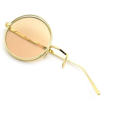 Steampunk Anime Monocle Bril Retro Britse Stijl Uniseks Bril voor Cosplay Mode Punk Accessoires beige