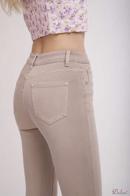 Broek Toxik3 hoge taille slim L1700 beige