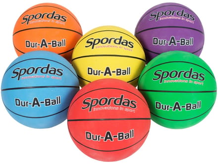 Spordas gekleurde basketballen ideaal voor school Set van 6