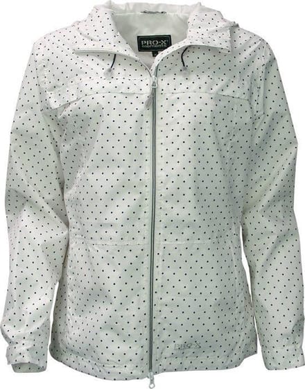 Regenjas Lucie Wit Pro-X Elements - Dames - PXE PRO - 10000mm waterdicht - 5000gr/24u ademend - Winddicht - kap