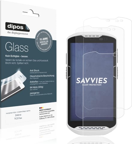 dipos – 2x Matte Pantserfolie geschikt voor Zebra TC57ax | 9H Screenprotector