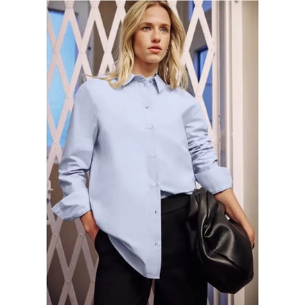 Chambray overhemd blouse