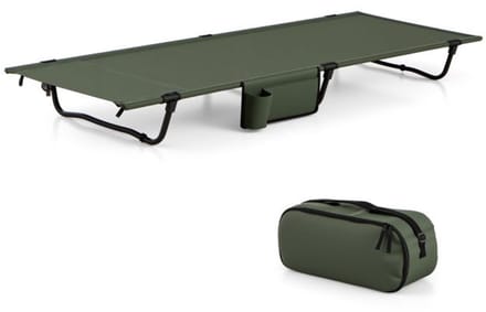 Veldbed - Kampeerbed - Vouwbed - Ligbed - Stretcher- Campingbedje - Opvouwbaar - 1 Persoons - Groen