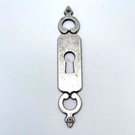 Sleutelplaat antiek Zilver verticaal 88x17mm