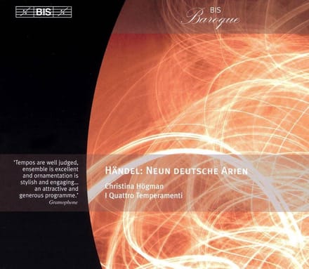 Christina Högman, I Quattro Temperamenti, Marit Bergman - Händel: Neun Deutsche Arien (CD)