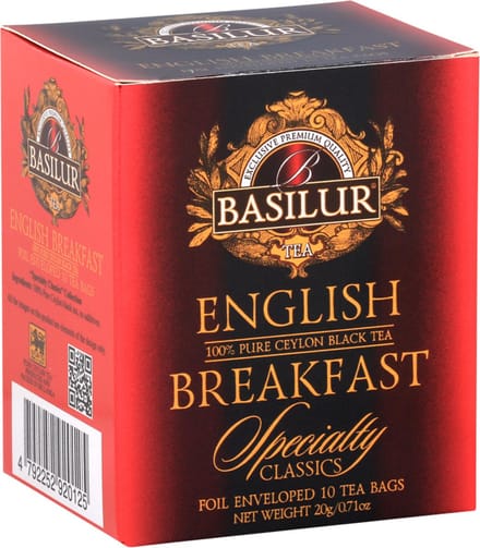 BASILUR English Breakfast - Zwarte thee in zakjes, 10x2g