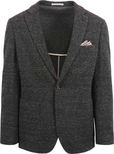 Suitable Colbert Fame Pied de Poule Antraciet - Maat 48 - Heren blazer