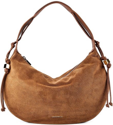 COCCINELLE Leren schoudertas Thess Suede Bim Shoulder Bag Cognac / Cognac Lichtbruin