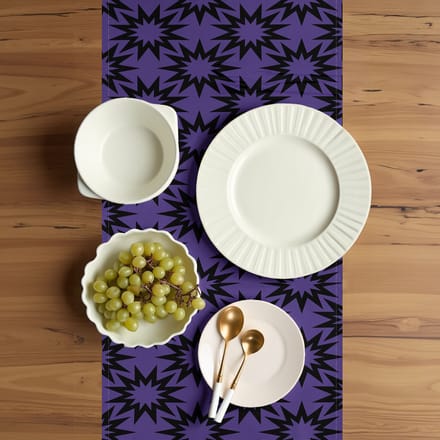 ABAKUHAUS tafelloper – Geometrisch, Rechthoek 40×225 cm – Polyester