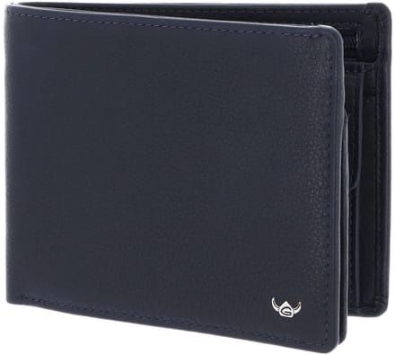 Golden Head Leren portemonnee Capri RFID Protect Scheintasche mit RV 1364 Blau donkerblauw