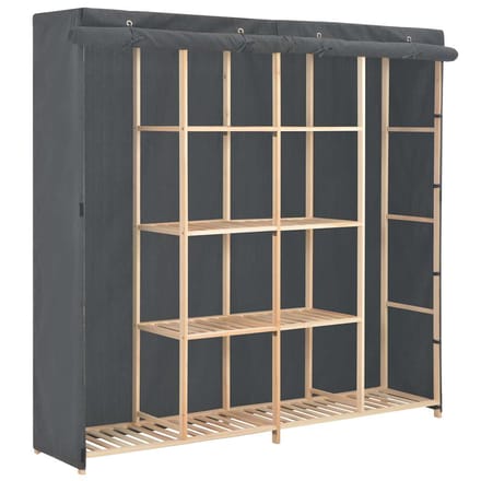 vidaXL - Kledingkast - 173x40x170 - cm - stof - grijs