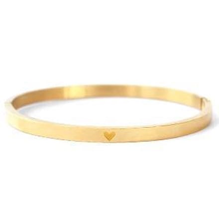Bangle Hart Goud (RVS)