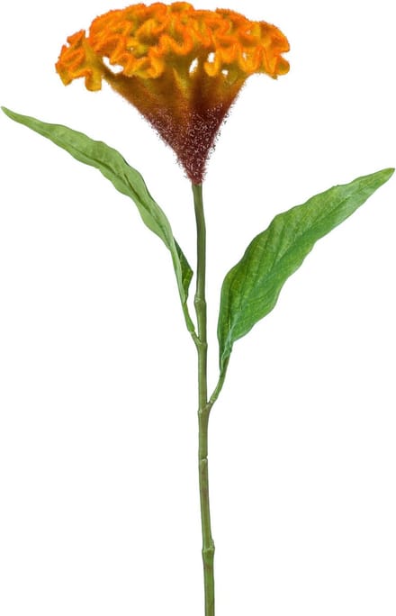 Emerald - Kunstbloem Celosia 62cm geel/oranje - Kunstplant voor binnen
