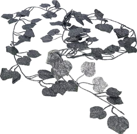 Othmar Decorations Kerstboom slinger - met bladeren - zilver/grijs - 200 cm - kunststof