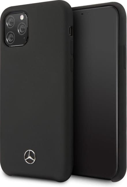 Mercedes-Benz Liquid Silicone Back Cover - Geschikt voor Apple iPhone 11 Pro (5.8") - Zwart