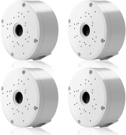 Camera Aansluitdozen - Montagedoos Beveiliging - Kabelbeheer Buiten - Waterdicht Design - 4 Stuks - Wit