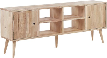CHANDLER - TV-meubel - Lichtbruin - Rubberhout