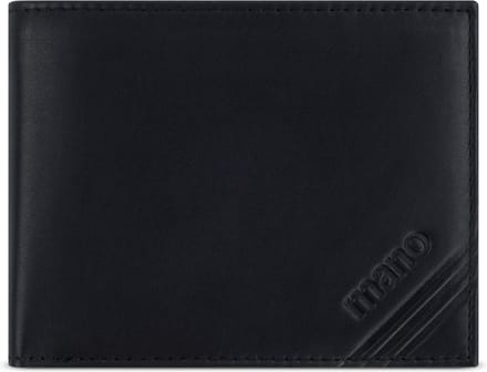 mano Don Antonio Portemonnee Leer 11 cm - Jongens - Horizontaal - schwarz
