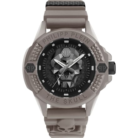 Philipp Plein The $Kull Ecoceramic PWUBA0323 Horloge - Siliconen - Grijs - Ø 44 mm