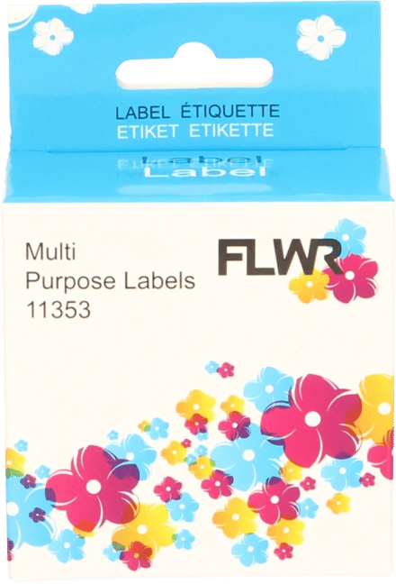 FLWR Dymo 11353 13 mm x 25 mm wit