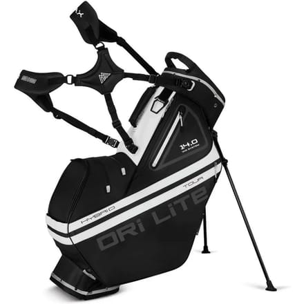 Big Max Dri Lite Hybrid Tour 2 - Waterwerende Golftas - Standbag - Zwart Wit