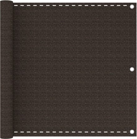 vidaXL - Balkonscherm - 90x500 - cm - HDPE - bruin