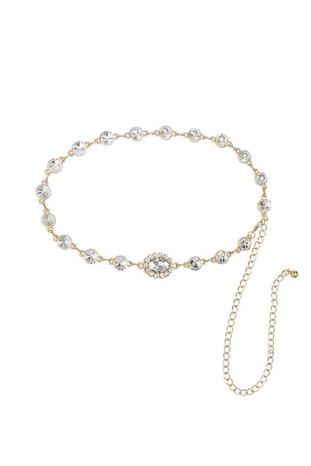 Bijoutheek belly chain glass beads Goud