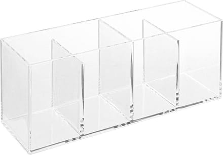 5Five Make-up organizer 4 vakken - 22 x 7 cm - kunststof - Nagellak houder - Make-up houder - Organizers