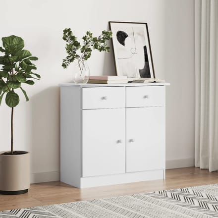 vidaXL - Dressoir - ALTA - 77x35x73 - cm - massief - grenenhout - wit