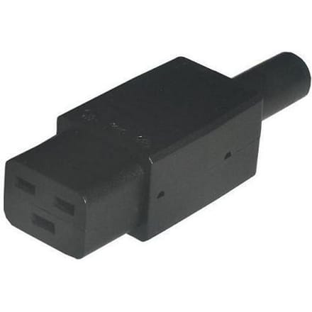 Ratio Electric C19 Stekker Recht 16A Zwart - 70454