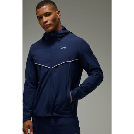 Heren Actieve Hardloop Ripstop Ventilatie Windbreaker | Navy | Size Small