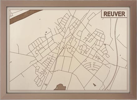 Decoratief Beeld - Houten Van Reuver - Hout - Bekroned - Bruin - 21 X 30 Cm