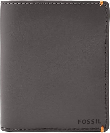 FOSSIL kaarthoes Joshua Vegan Cactus Front Pocket Wallet Lead Gray grijs