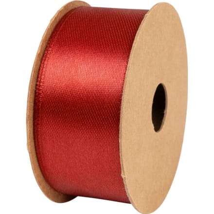 Stewo dubbelzijdig satijn cadeaulint, breedte 25 mm, rood