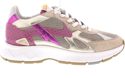 Floris Van Bommel Sfw-10152 Daysi Sneakers - Leer - Dames - Goudkleurig - Maat 41