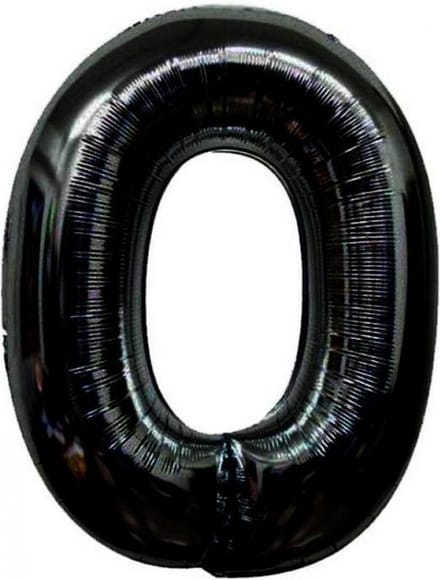 Folie MAXI Cijfer 0 Zwart 40