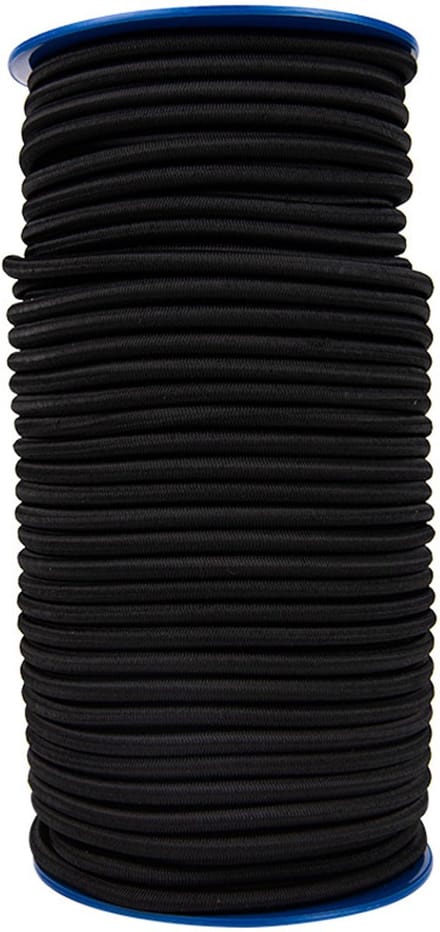 Elastisch koord 12mm zwart op rol - 50 meter