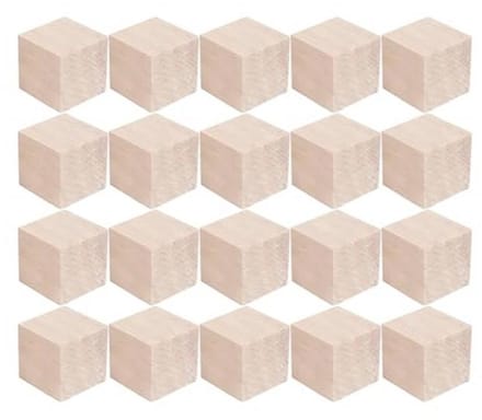 Blanco Houten Dobbelstenen 5 cm voor Creatieve Projecten - 20 Stuks