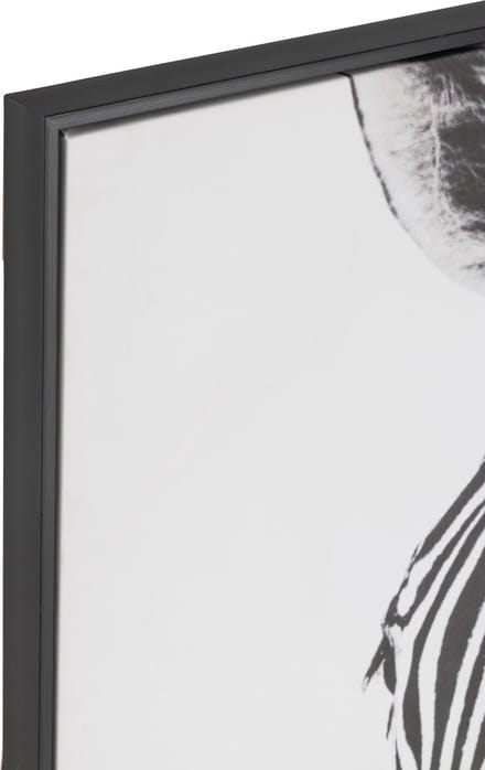 J-Line wanddecoratie Zebra - canvas - zwart/wit