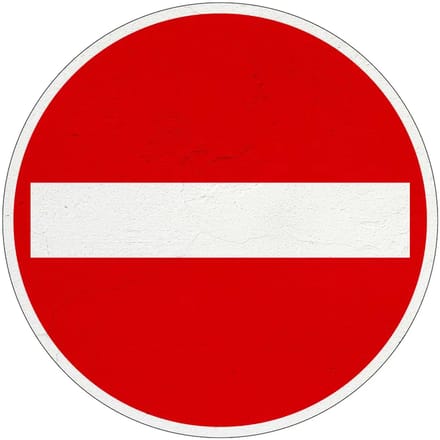 Verboden in te rijden bord - C2 | Sign Again materiaal | 30 cm