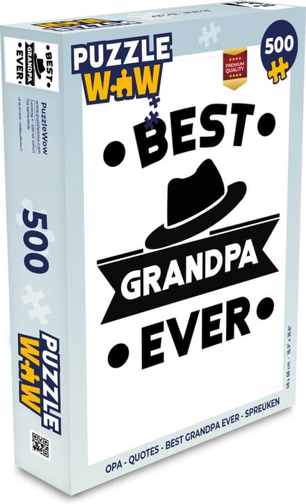 Puzzel Opa - Quotes - Best grandpa ever - Spreuken - Legpuzzel - Puzzel 500 stukjes