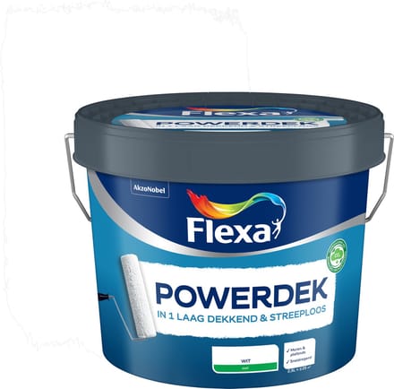 Flexa - Powerdek Muren & Plafonds - Wit - 2,5 L