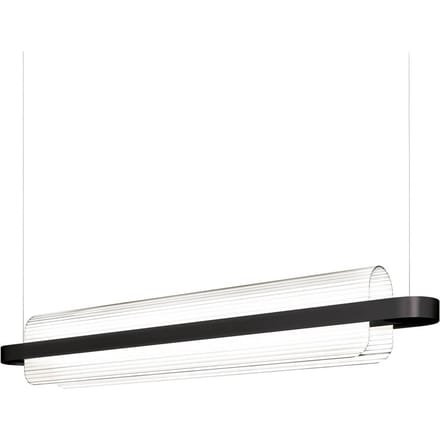 kdln LED hanglamp Nami, zwart, lengte 150 cm, glas