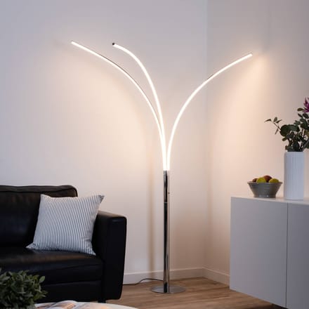 JUST LIGHT. GmbH LED vloerlamp Maja, 3-lamps chroom