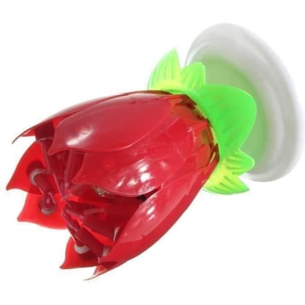 Bougie Anniversaire - LCG - LCG22019-U - Fleur Musicale - Rouge - Rotatif - Intérieur rouge