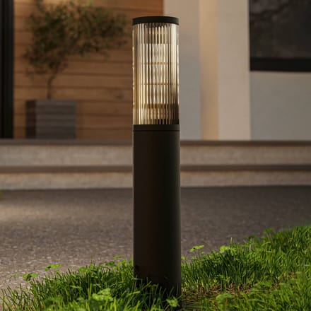 EGLO Salle Sokkellamp - Staande lamp Buiten - E27 - 46.5 cm - Smoke - Zwart