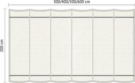 Harmonica schaduwdoek 200x400cm Arctic White - Exclusief Bevestigingsmateriaal