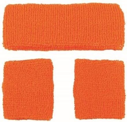 Zweetbanden set neon oranje