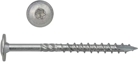 Verzinkte Houtschroeven Platte Kop Torx 8x240mm - 50 Stuks